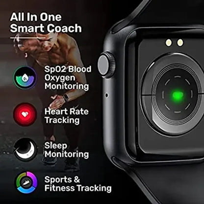 i8 Pro Max Touch Screen Bluetooth Calling Smartwatch - Black