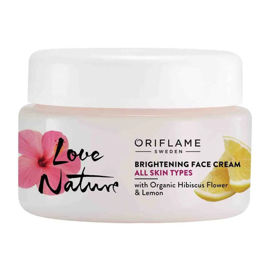 Brightening Face Cream with Organic Hibiscus Flower  Lemon (by Ori Flame)