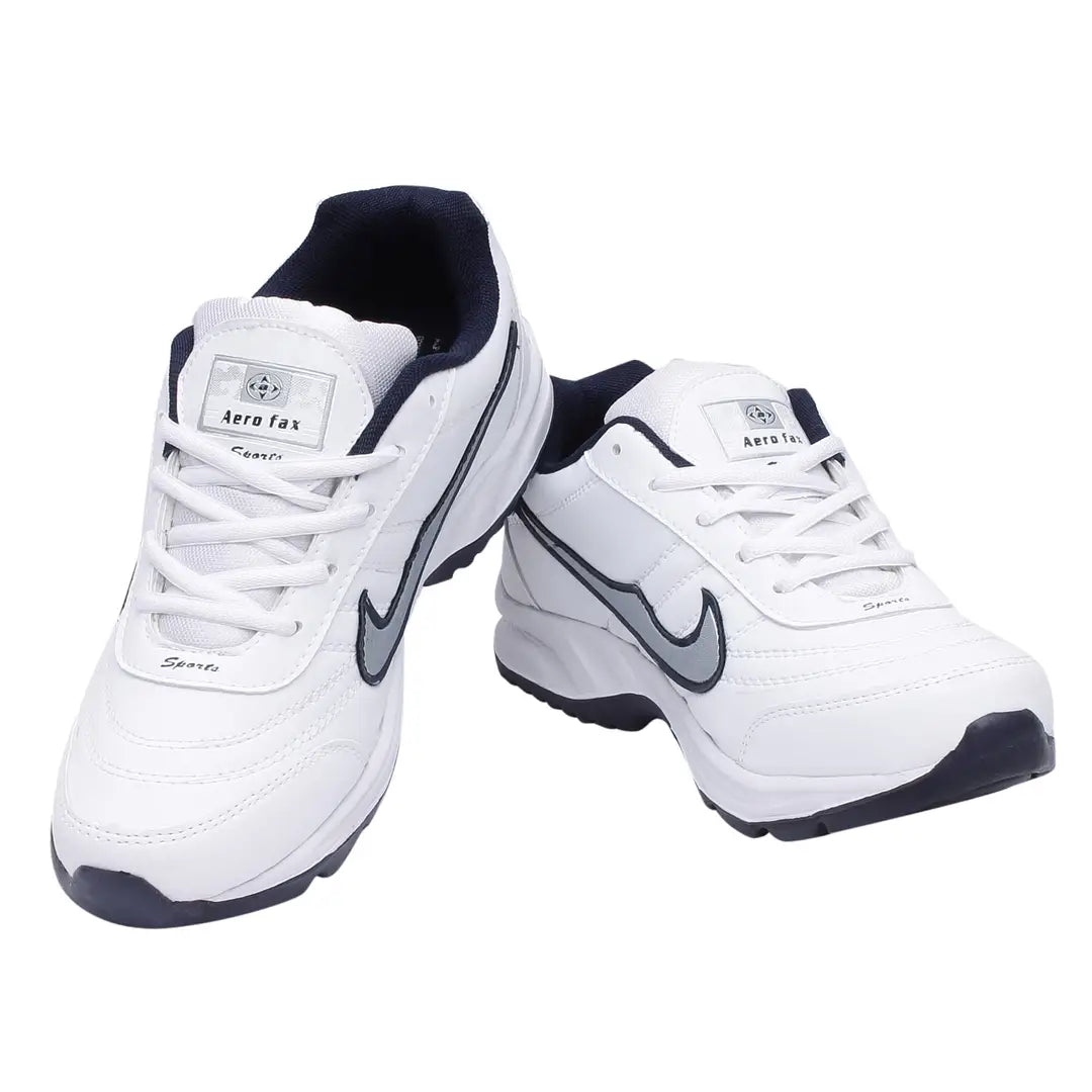 Men Sport Synthetic White Running Shoes