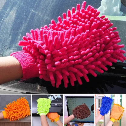 2 Sided  Microfiber Home and Car Cleaning Dusting Gloves Lint Free Scratch free