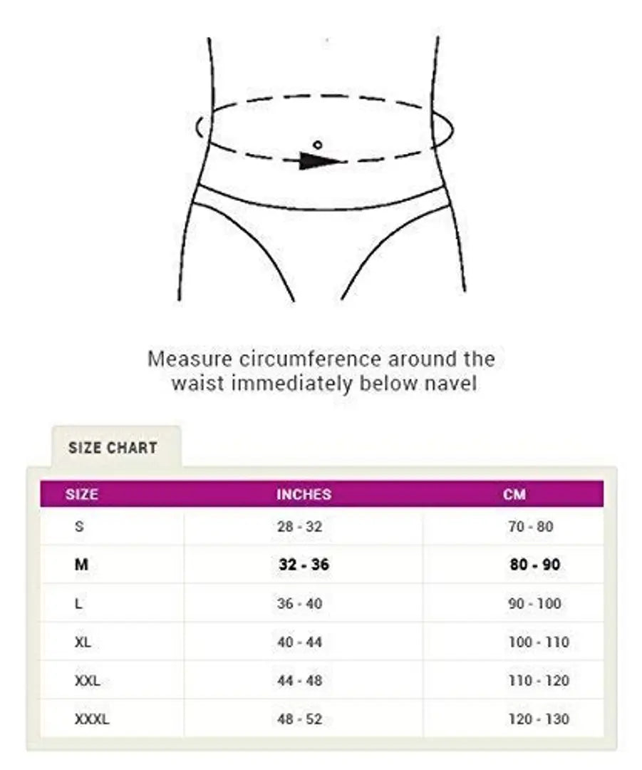 Abdominal Belt Waist Support Tummy Trimmer Post Pregnancy Back Support Binder Premium Quality Beige-M