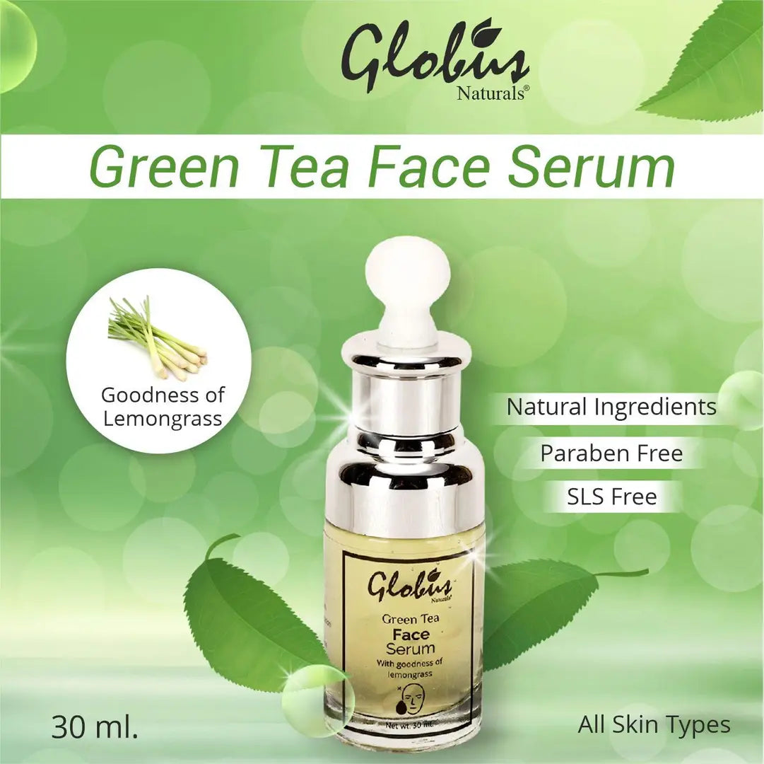 Globus Naturals Green Tea Face Serum With Goodness Of Lemongrass 30 Ml