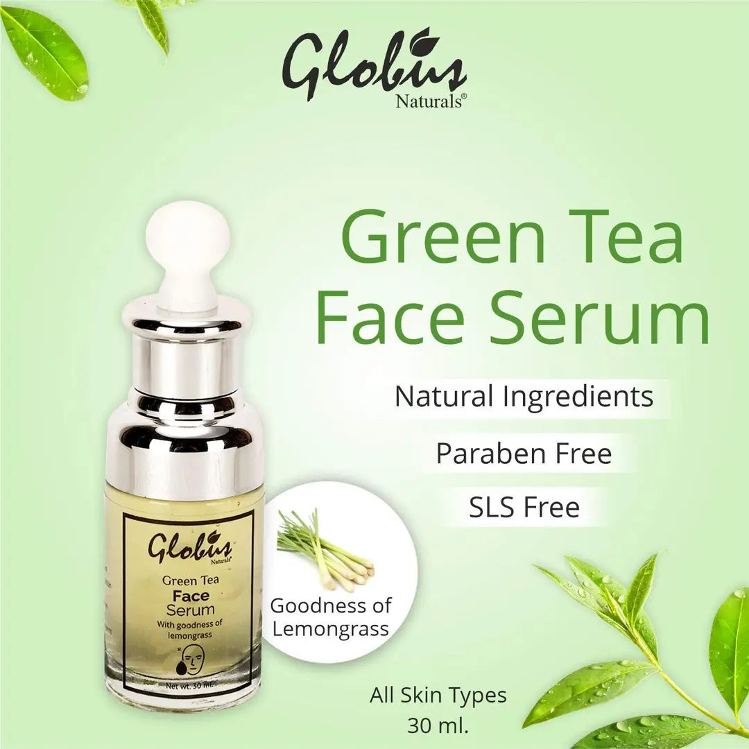 Globus Naturals Green Tea Face Serum With Goodness Of Lemongrass 30 Ml