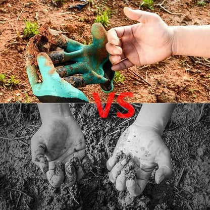 GARDEN GLOVES WITH CLAWS FOR DIGGING PLANTS