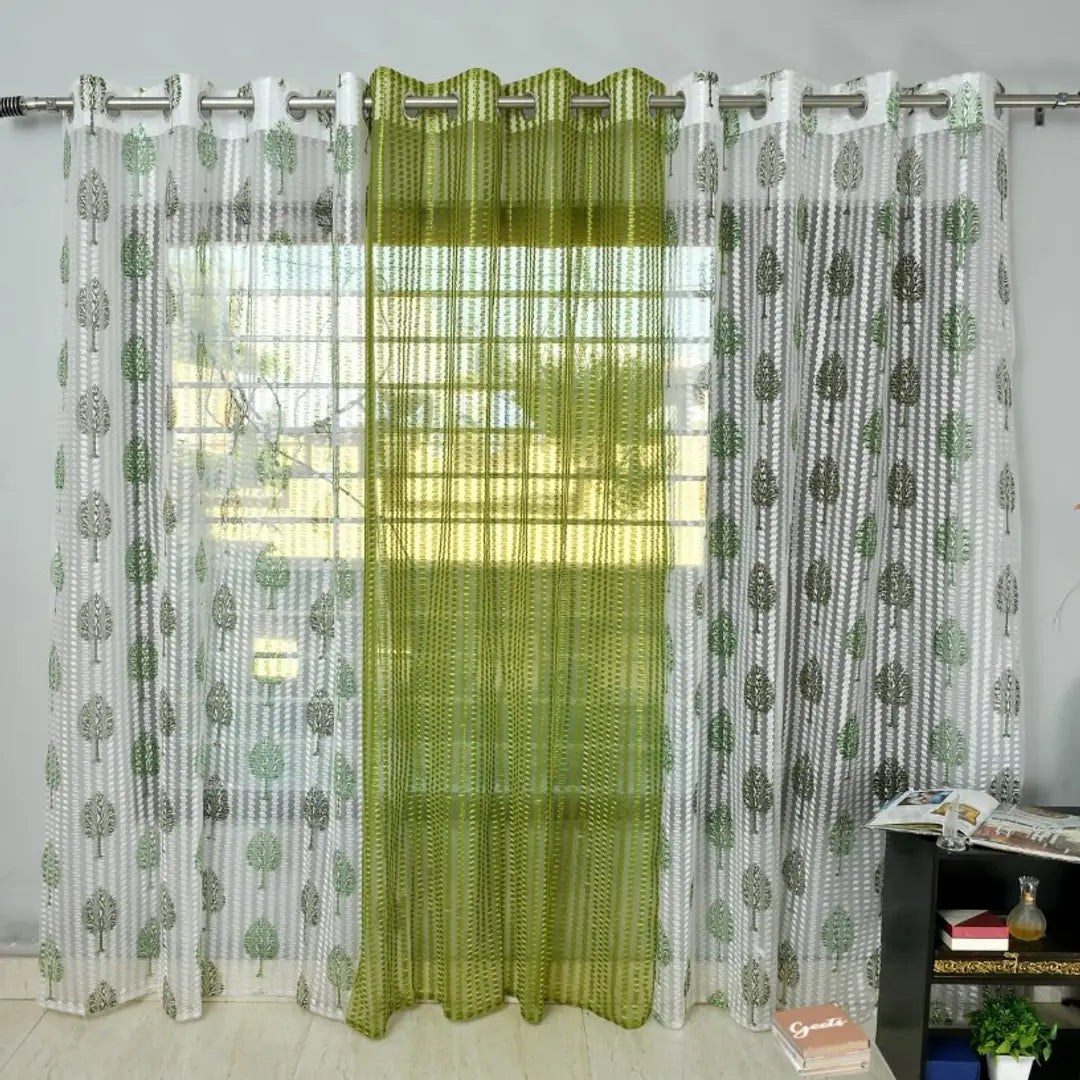 Beautiful Polyester Printed Door Curtain || Pack of 3 | 9 feet ||