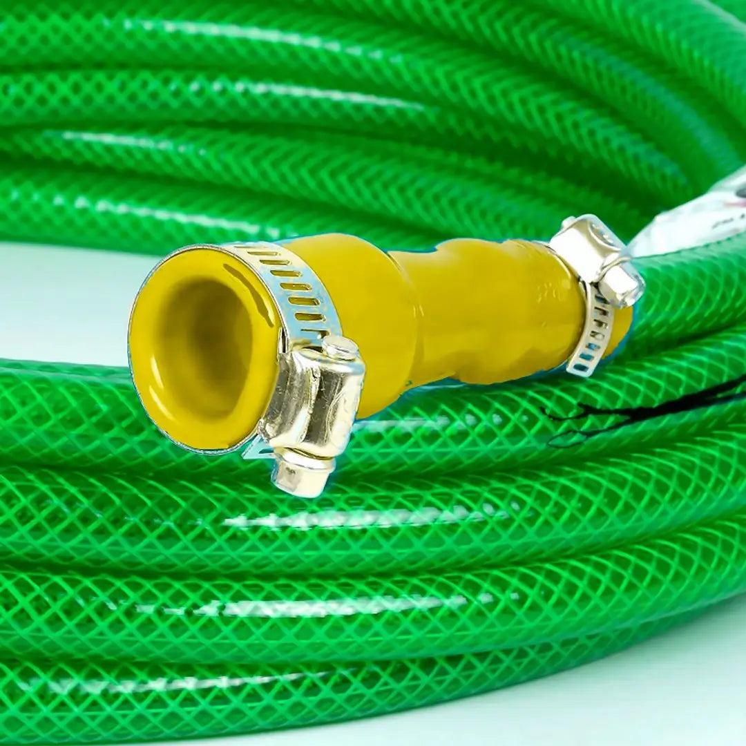 Greenery 5MTR PREMIUM BRAIDED HOSE GREEN 1/2 INCH WITH 8 MODE / PATTERN SPRAYER AND NOZZLE FOR MULTIPURPOSE USE SUITABLE FOR GARDEN, CARWASH, PETWASH Hose Pipe