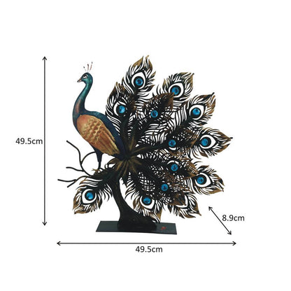 Decorative Handmade Peacock Showpiece Gift Item For Home Decor In Wrought Iron