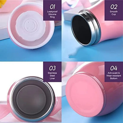 (300ml) Penguin Cute Thermos Water Bottle Steel Vacuum Cup Flask for Kids,(Random Colour) (Penguin Shape Water Bottle