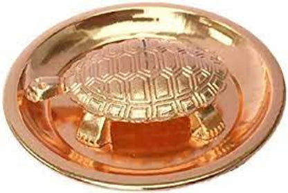 Vastu Tortoise And Lakshmi Charan Paduka Kachhua Yantra With Laxmi Charan (Copper)