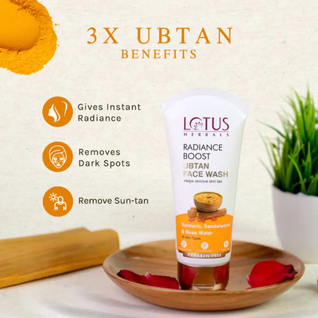 Lotus Herbals Radiance Boost Ubtan Face Wash (100gm)