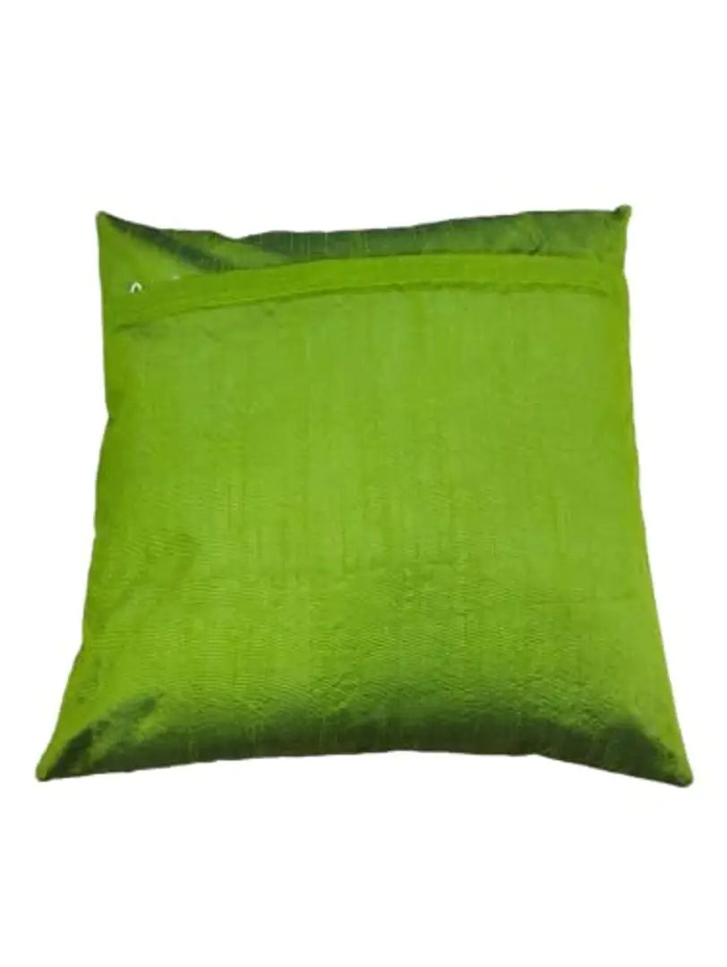 CASA-NEST Premium HD-Foil Print Lehar Cushion Cover, Pack of 2 Pc, Bed Cushion/Decorative Sofa Cushion (Size:20x20Inch) (Green)