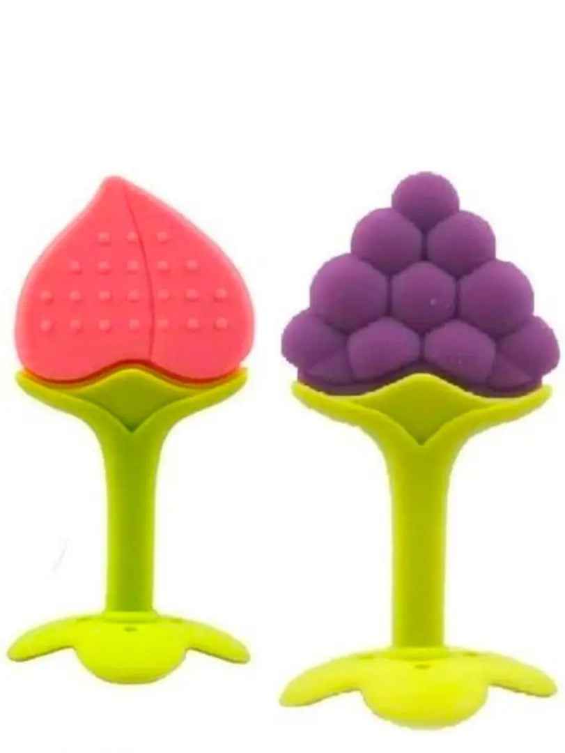 Baby Fruit Shape Stand Teether 100% BPA Free In Random Different shapes (Pack Of 2)