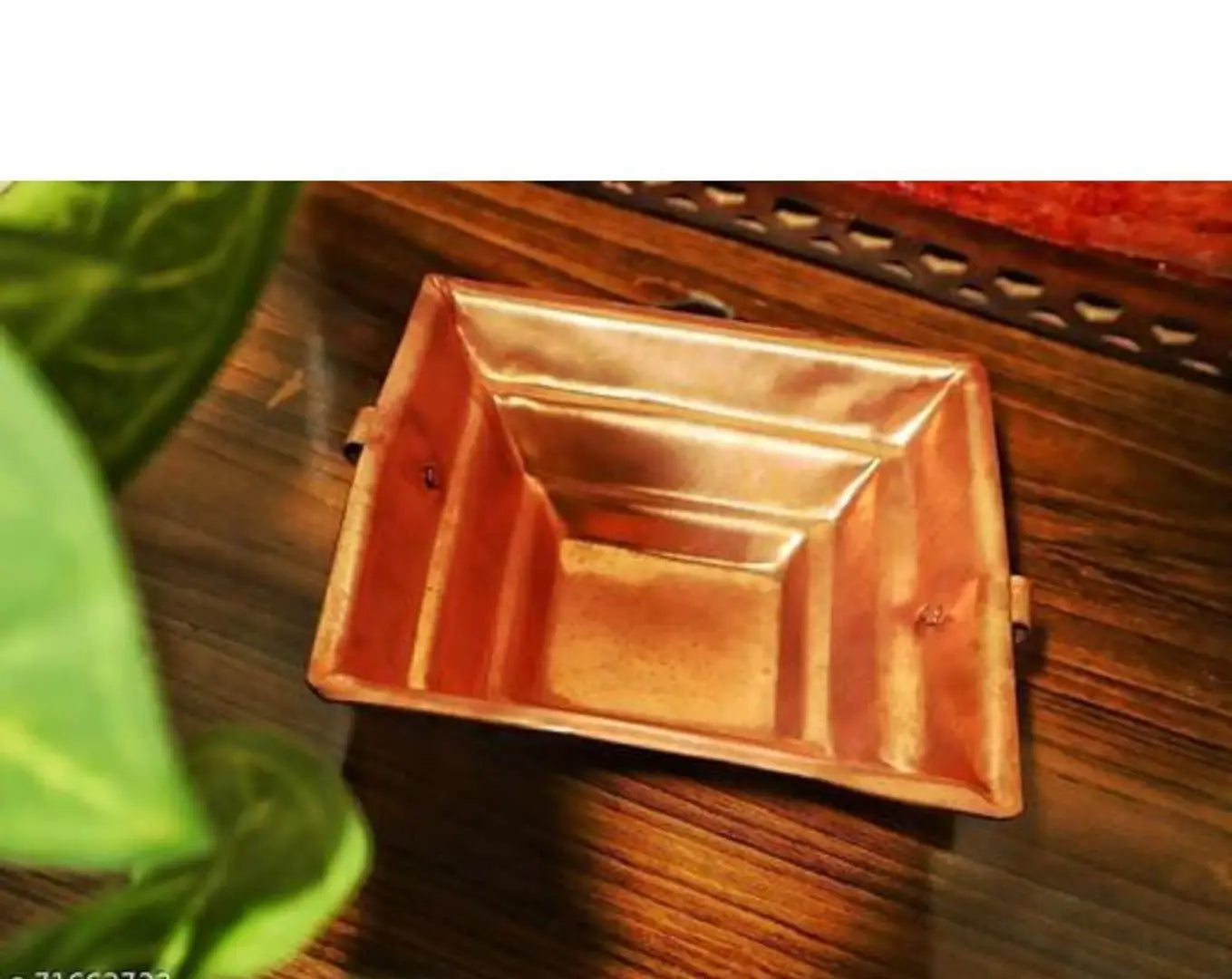 Pure Copper Hawan Kund with Handle On Both Side, for Yagya, Hawan  Poojan Purpose,  medium size