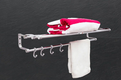 DEVASHREE Stainless Steel and Aluminum Towel Rack for Bathroom/Towel Stand/Hanger/Bathroom Accessories