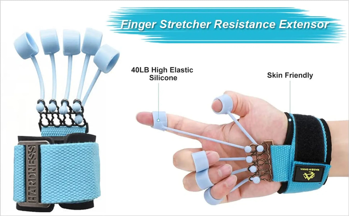 Finger Gripper Strength Trainer Forearm Finger Exerciser Hand Finger Expander Finger Extension Finger Exerciser Climbing Finger Strengthener, Finger Stretcher