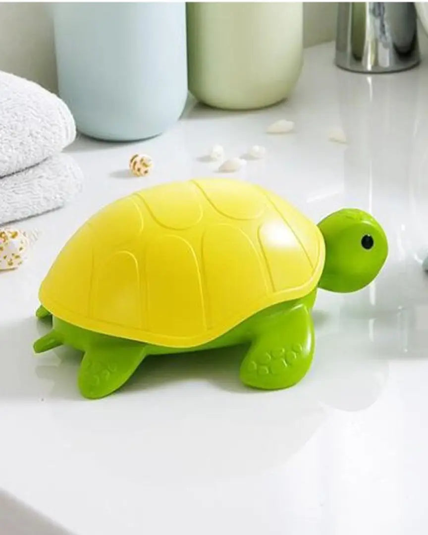 Plastic Soap Holder Fore Bathroom, Kitchen Turtle Shape Soap Dish For Kids, Fun And Cute-Green(1 Pcs)