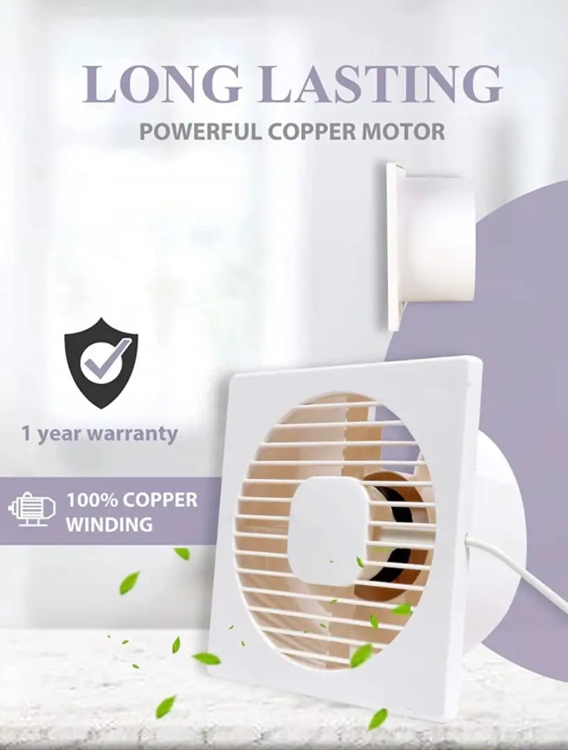 BERLIA 4 inch (100mm) 100% copper Ventilation Exhaust fan for kitchen, bathroom, office 100 mm Exhaust Fan  (WHITE)