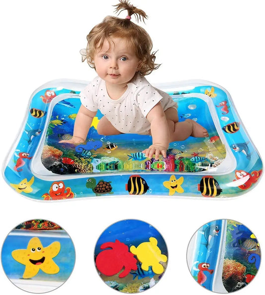 Baby Kids Water Play Mat Water Proof Inflatable Tummy Time Water Play Mat