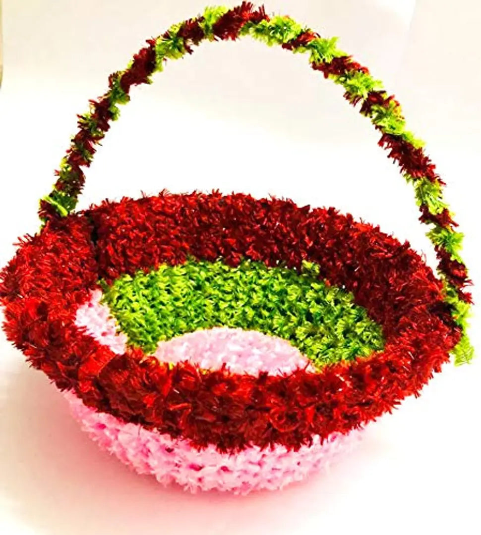 Shriji Poshak Creations Feather Basket/Tokri for Laddu Gopal Ji (Multicolour)