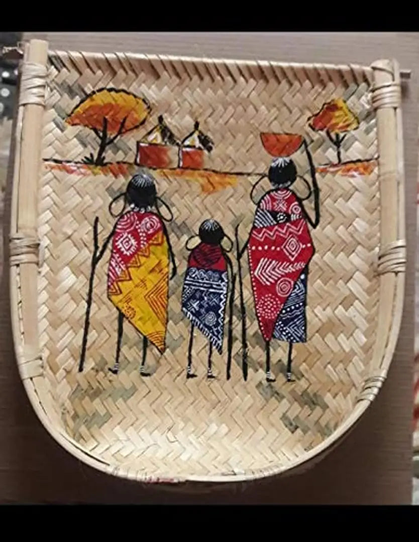 Handmade Bamboo African Art Rice Cleaner/Tribal Art/Soopa