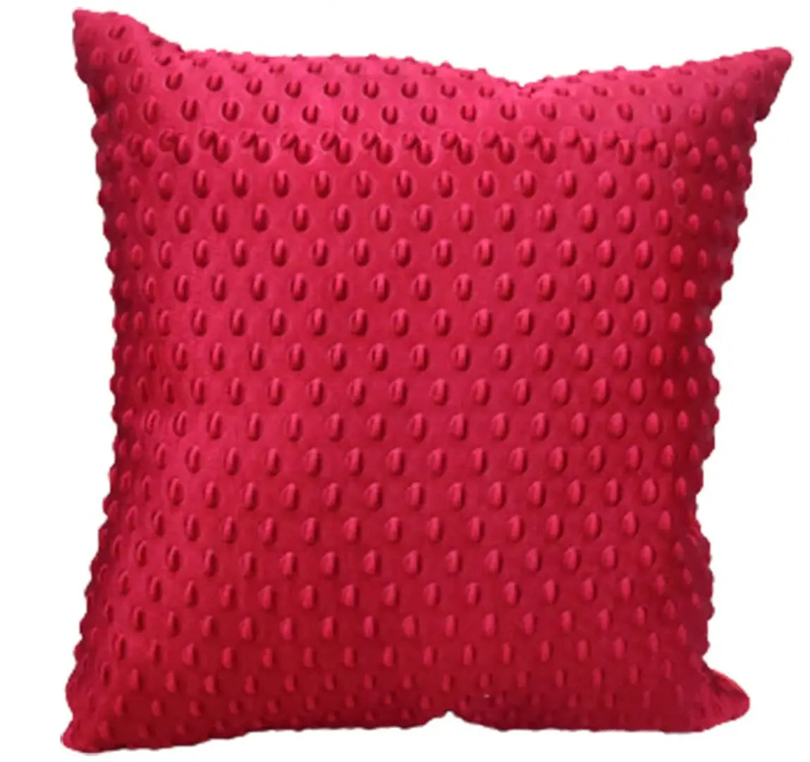 Maroon Damask / Self Design / Woven Zipper Square Rectangle Combo Cushion Covers (16x16 inch or 30 x 45 cm) Set of 3