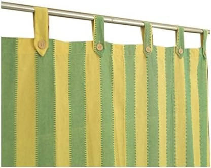 nissi Cotton Window Curtain (150Lx120Wcm) (Yellow & Green)