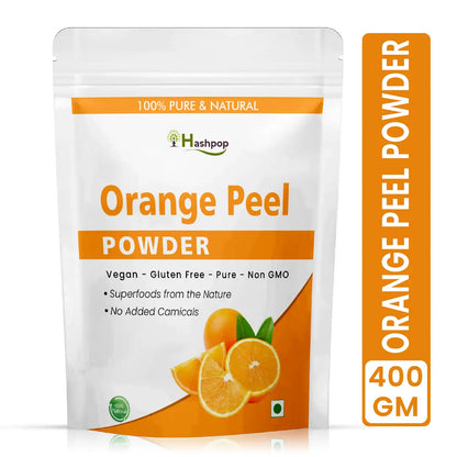 Hashpop Pure Orange Peel Powder For Skin Whitening Face Pack Natural 400g
