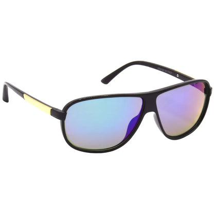 Hrinkar Blue::Green Lens And Black Frame Eye Protection Driving Running Stylish and Letest Fashion Statement UV Protection Sunglasses For Men And Women - HRS473-BK-BU-GRN