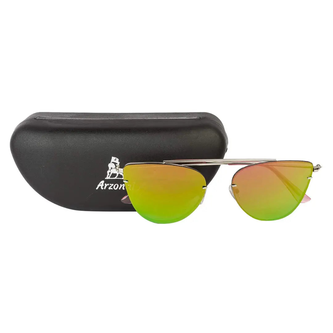 Arzonai Jones Square Silver-Multicolor UV Protection Sunglasses For Men  Women [MA-5555-S11]